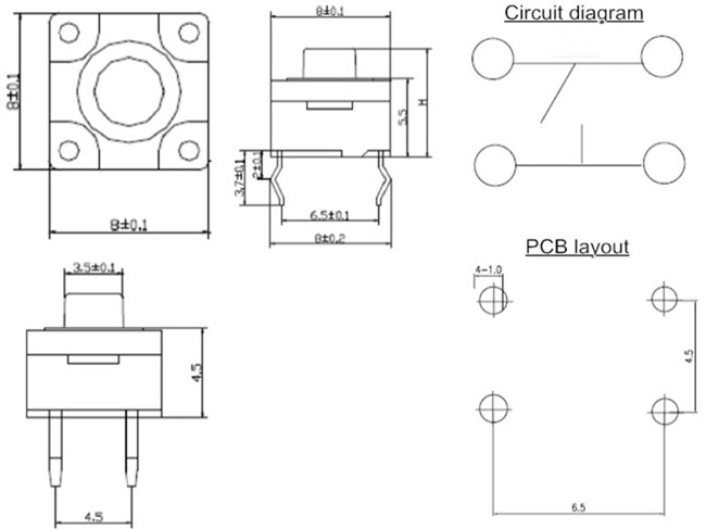 8x8轻触开关